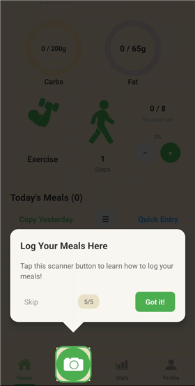 Log Your Meals Here screenshot