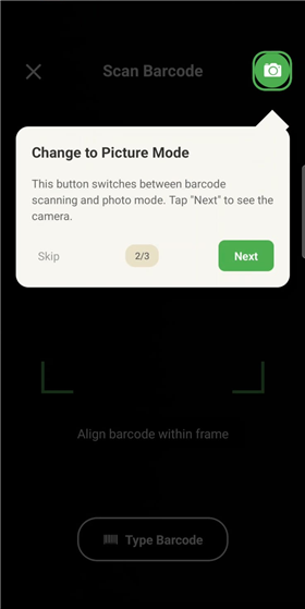 Change to Picture Mode screenshot